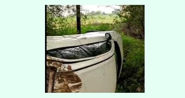 उज्जैन जा रहे लखनऊ के श्रद्धालुओं की कार का एक्सीडेंट, 5 घायल