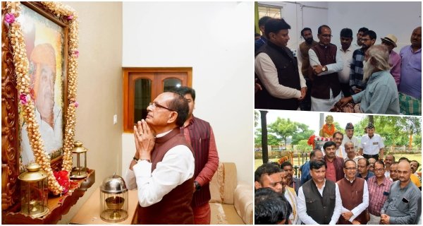 शिवराज का सतना प्रवास: श्रद्धांजलि,कुशलक्षेम और शहीद की प्रतिमा का अनावरण