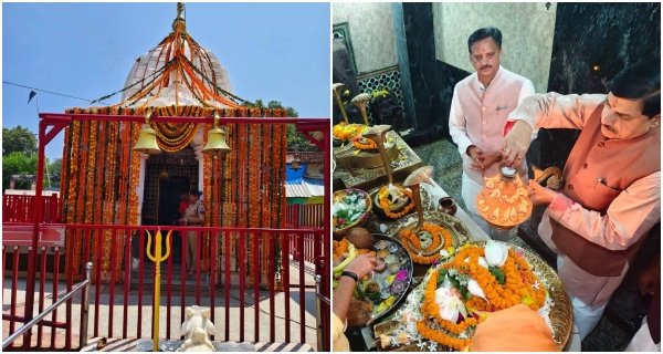 देवतालाब मे शिव दर्शन करने पहुंचे सीएम