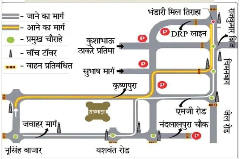 अनंत चतुर्दशी चल समारोह पर किया यातायात डायवर्सन प्लान जारी