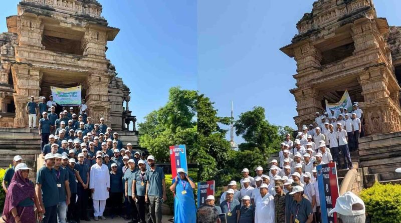 सास बहू मंदिर से मानसिंह पैलेस तक स्वच्छता रैली निकाली