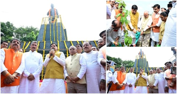 पं. दीनदयाल उपाध्याय की जयंती: श्रद्धांजलि, कन्या पूजन व पौधरोपण