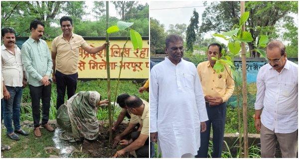 सांची और विदिशा रोड़ के किनारे रोपे 30 कदम्ब के पौधे