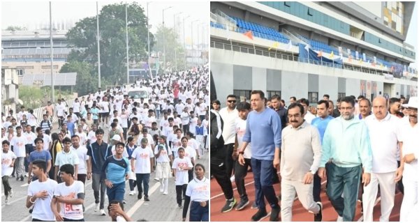 नमो मैराथन रन : स्वस्थ जीवनशैली अपनाने दौड़े हजारों युवा