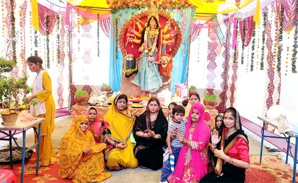 बेनीगंज मोहल्ला में छत्रसाल समिति द्वारा धूमधाम से मनाया गया नवरात्र