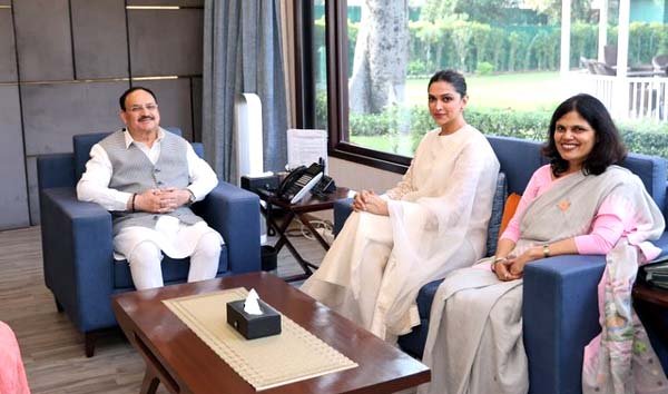 दीपिका पादुकोण को किया ‘मानसिक स्वास्थ्य अम्बेसडर’ नियुक्त