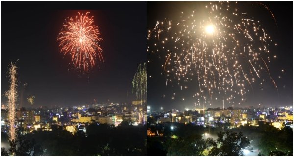 भोपाल की रात जगमगाई: दीपावली बाद भी आतिशबाजी से चमका आसमान
