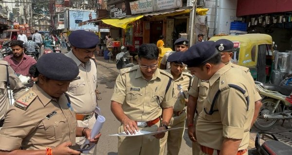 भीड़ भरे सराफा बाजार में पुलिस की मॉकड्रिल