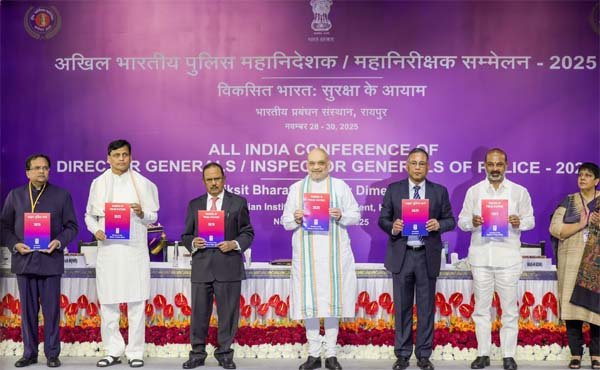 शाह ने छत्तीसगढ़ के रायपुर में तीन दिवसीय 60वें डीजीपी-आईजीपी सम्मेलन का किया उद्घाटन