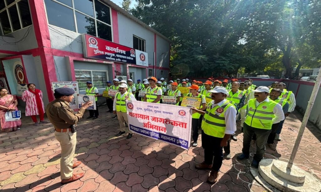 स्कूली बच्चों ने संभाली ट्रैफिक प्रहरी की जिम्मेदारी