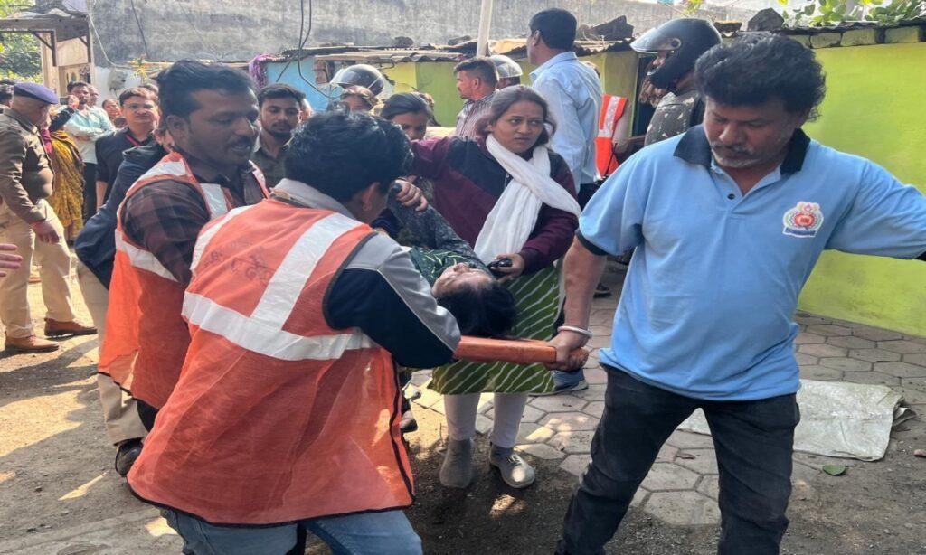 अतिक्रमण हटाने के दौरान हंगामा