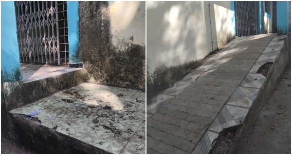 शुरु हुआ नहीं खण्डहर मेें बदल रहा नवीन भवन, धूल, कचरे से लथपथ संजीवनी क्लीनिक का नया भवन