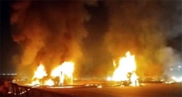 कर्नाटक में ट्रक-बस की टक्कर से भीषण हादसा…10 लोगों की जिंदा जलकर मौत