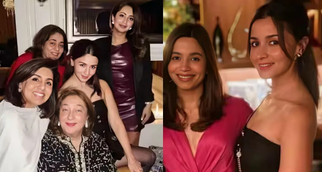 आलिया भट्ट ने अपने नए आशियाने में होस्ट की प्री-क्रिसमस पार्टी, कपूर और भट्ट परिवार का दिखा मिलन, ब्लैक आउटफिट में आलिया ने ढाया कहर