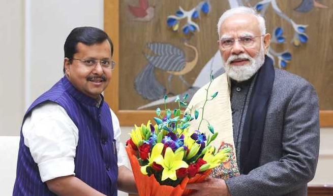 भाजपा कार्यकारी अध्यक्ष नितिन नबीन ने मोदी से मुलाकात की