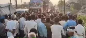 शिवपुरी में किसानों का प्रदर्शन, सड़क को किया जाम