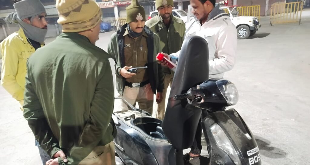नव वर्ष पर भोपाल पुलिस अलर्ट, शहर भर में चेकिंग अभियान