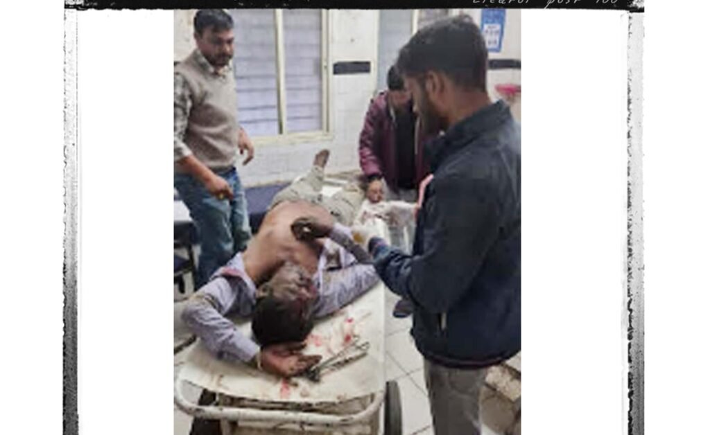 ट्रेफिक पुलिस ने दिखाई मानवता दुर्घटना में गंभीर घायल को वाहन से पहुंचाया जिला चिकित्सालय