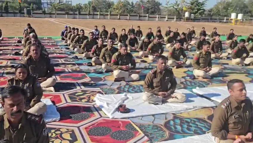 विश्व ध्यान दिवस पर मध्यप्रदेश पुलिस की ऐतिहासिक सहभागिता