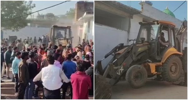 गोपाल टोरिया में अतिक्रमण पर चला बुलडोजर, 20 अवैध मकानों पर कार्रवाई, भारी पुलिस बल तैनात