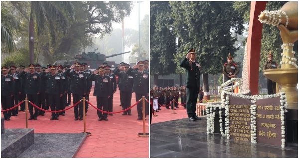 सैन्य गरिमा और देशभक्ति से ओतप्रोत होकर दी शहीदों को श्रद्धांजलि