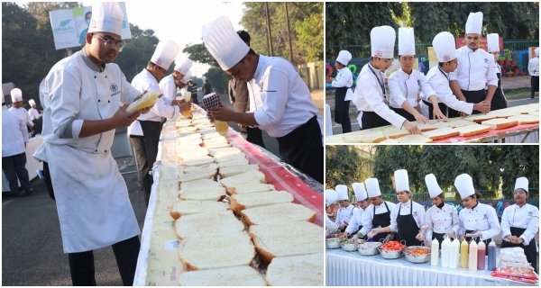 आईएचएम भोपाल ने बनाया भारत का सबसे लंबा सैंडविच