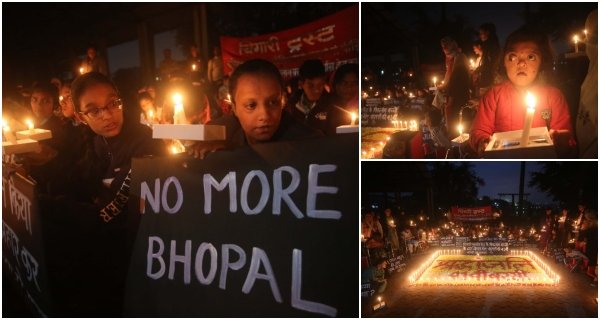 गैस कांड की बरसी से पूर्व नीलम पार्क में मोमबत्तियाँ जलाकर दी श्रद्धांजलि