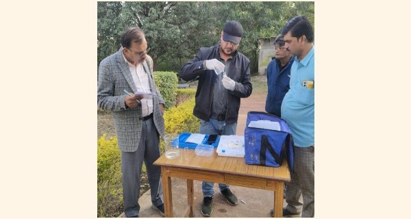 फिल्टर प्लांट नागौद में जल की गुणवत्ता का किया गया परीक्षण