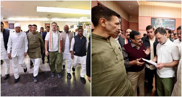 राहुल गांधी इंदौर दौरे पर, अस्पताल के बाद अब भागीरथपुरा पहुंचेंगे