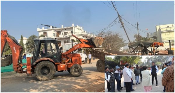 अवैध खनिज भंडारण पर राजस्व, नगर निगम और माइनिंग का छापा