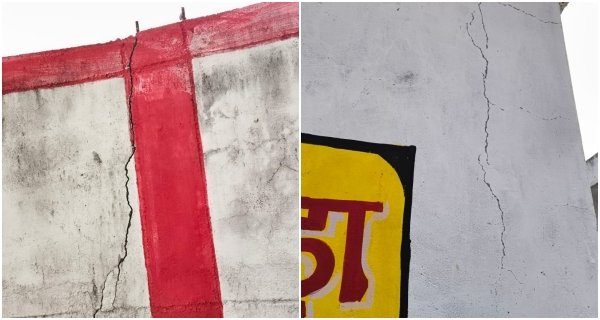लोकार्पण से पहले सामुदायिक भवन में दरारें, ग्रामीणों ने जताई गुणवत्ता की चिंता