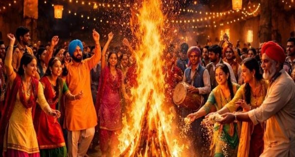 पंजाबी एवं सिख समुदाय पारम्परिक पूजन कर आज मना रहा लोहड़ी पर्व