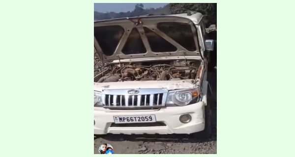 ओवरस्पीड बनी हादसे की वजह, बोलेरो नाले में गिरी, बड़ा हादसा टला