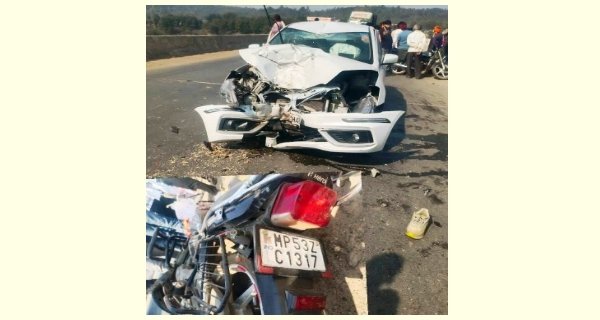 गोपद पुल पर हादसा: बाइक-कार की टक्कर में युवक की मौत