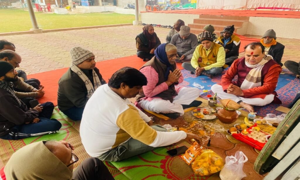 हिंदू सम्मेलन के लिए नादरिया वस्ती में भूमिपूजन