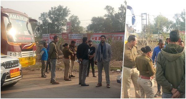 एसडीएम के नेतृत्व में आधा दर्जन बसों पर हुई कार्रवाई