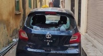ग्रेसिम विहार में बाइक सवार बदमाशों ने गाड़ियों के कांच तोड़े