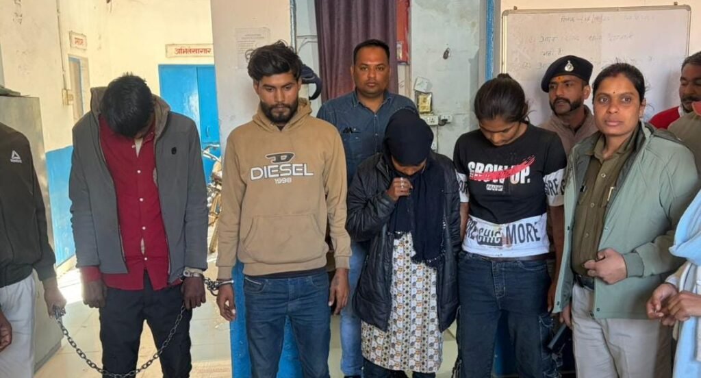 अपहरण कर लूट का मामला: 2 युवती समेत 4 धराए
