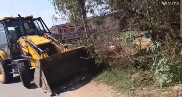 निकाय कर्मियों ने हटाई कटीली झाड़ियां