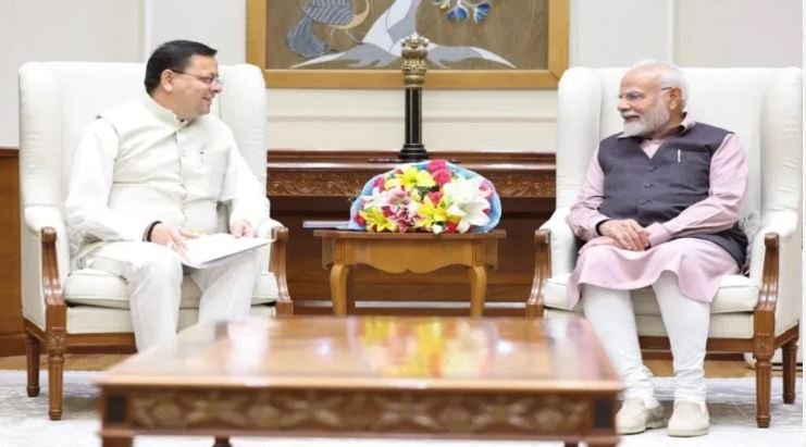 मोदी से मिले धामी, दिल्ली- मेरठ रैपिड मेट्रो को ऋषिकेश तक बढ़ाने का आग्रह