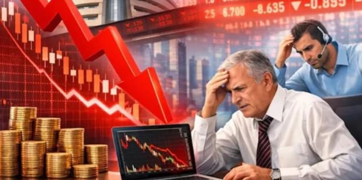 शेयर बाजारों में फिर गिरावट, सेंसेक्स 1,690 अंक लुढ़का