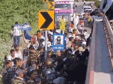 भीम आर्मी की संकल्प यात्रा पर लाठीचार्ज, वाटर कैनन और आंसू गैस के गोले दागे