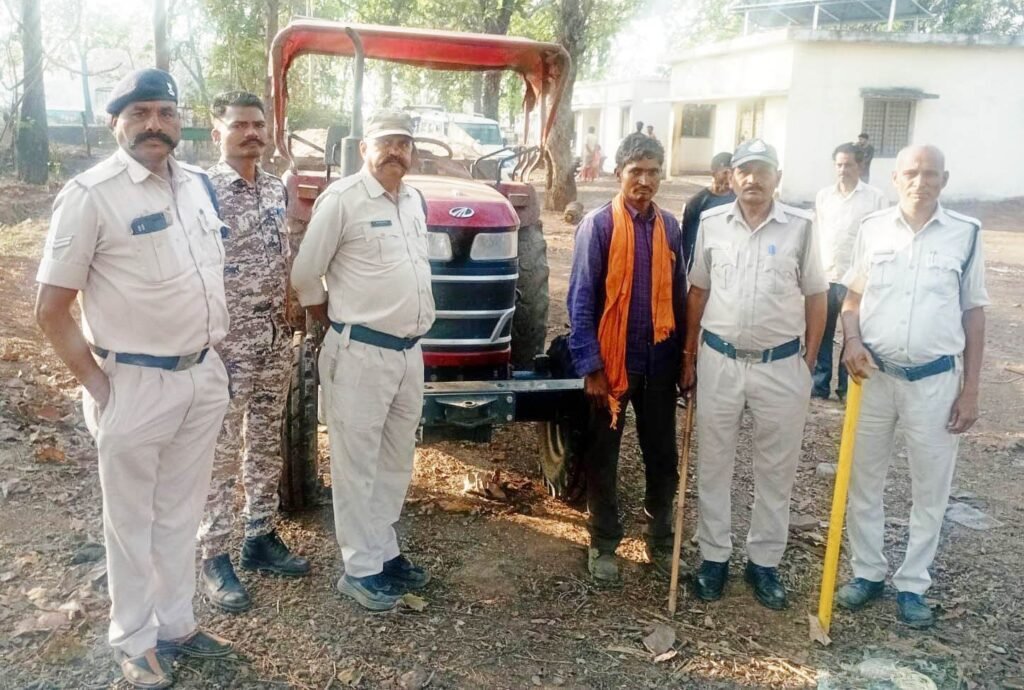 अवैध रेत परिवहन करते ट्रैक्टर-ट्रॉली जप्त