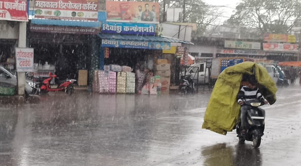 बारिश-ओले गिरे, पारा 4 डिग्री लुढक़ा, कटी रखी गेहूं-मेथी की फसलें भीगीं