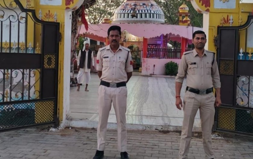 चैत्र नवरात्रि पर मंदिरों में कड़ी सुरक्षा, धार्मिक स्थलों पर पुलिस की विशेष तैनाती की गई