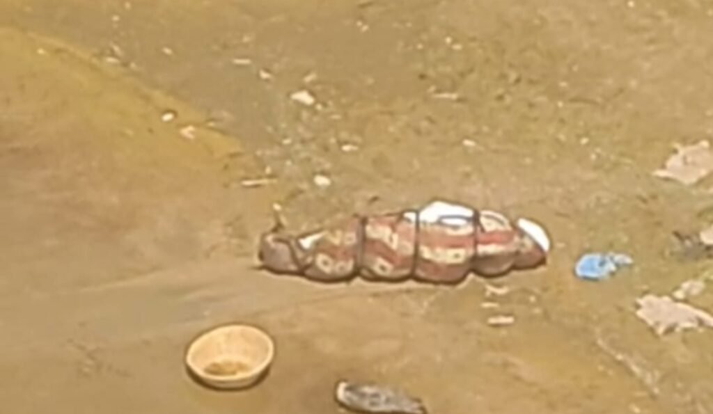 सोन नदी के गऊघाट में रस्सियों में बंधा तैरता मिला शव