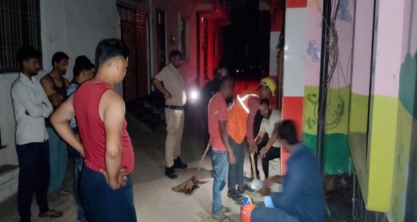 गैस पाइप लाइन फटने से तेज रिसाव, मची भगदड़