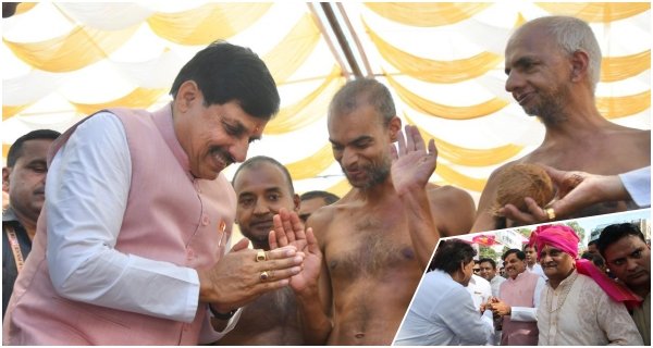 महावीर जयंती पर सीएम डॉ यादव ने मुनि संभव सागर  से लिया आशीर्वाद