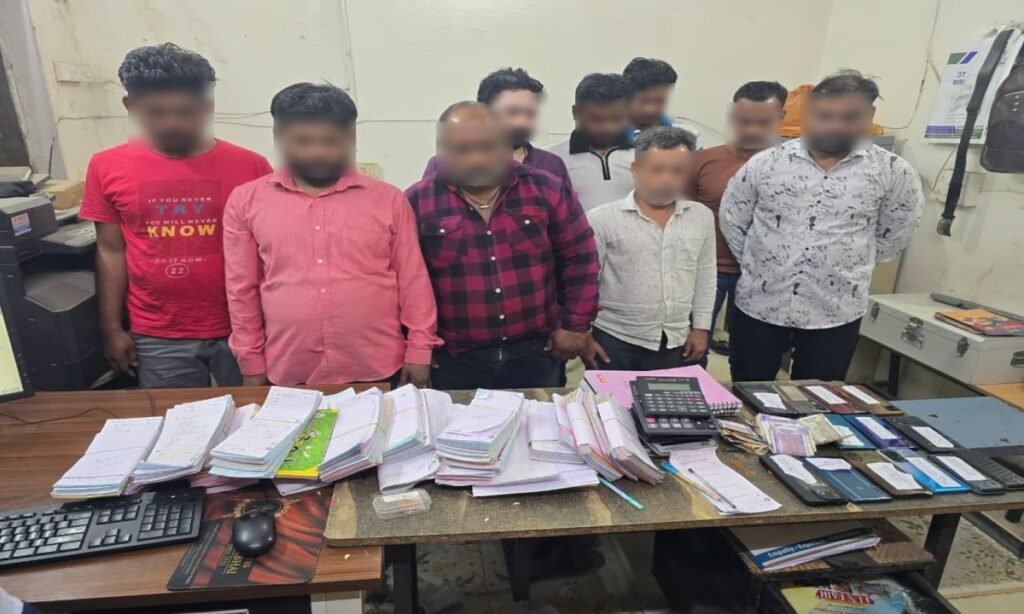 सट्टा लगाते 9 सटोरिये पकडाए