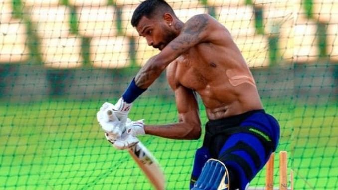 हार्दिक पंड्या ने नेट्स पर किया अभ्यास